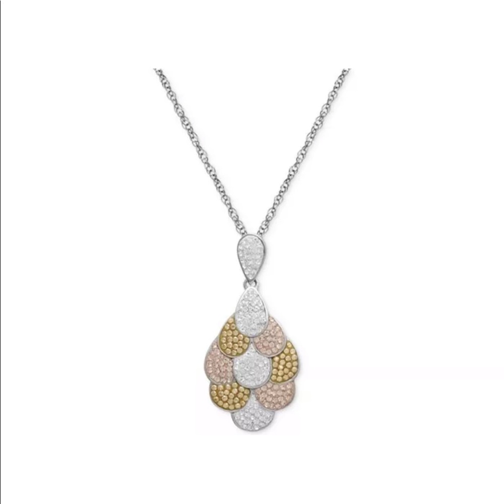 Kaleidoscope Swarovski Crystal Pendant Ster. Silv.